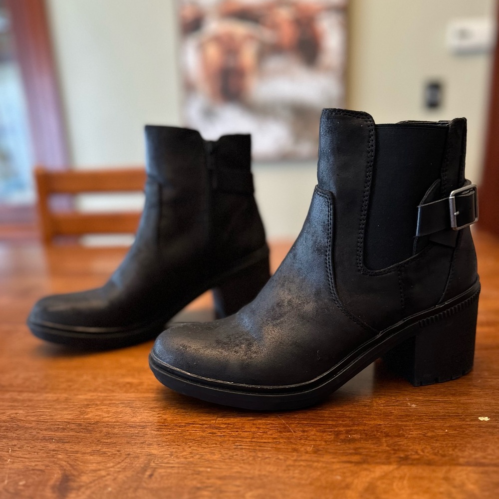 Black block heel boots - Cecilia, women’s size 9